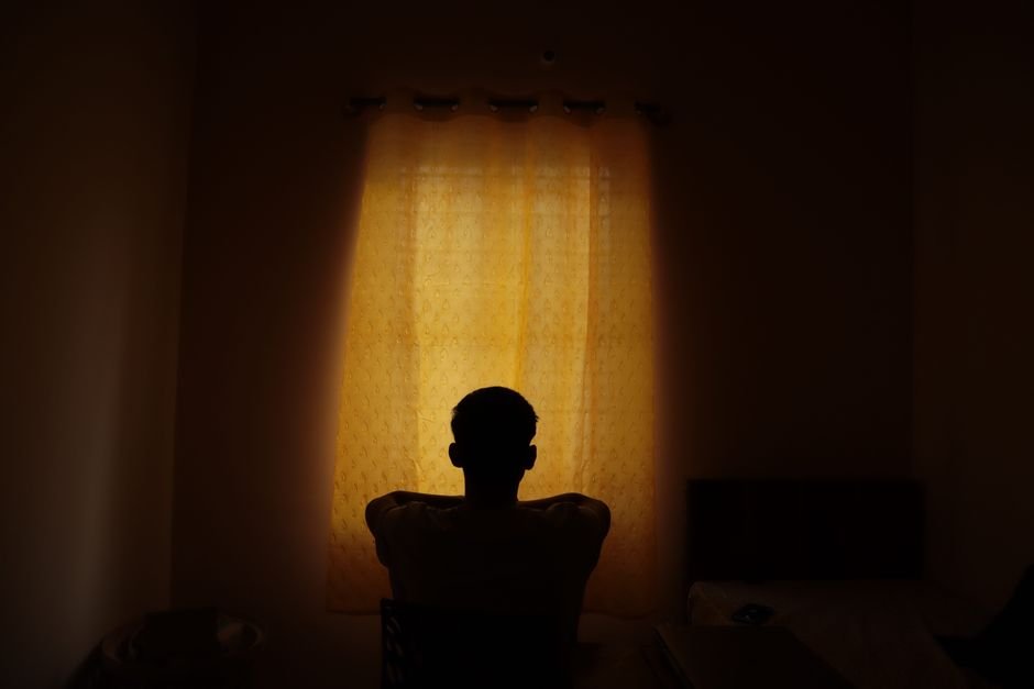 inpatient psychiatric care: Quiet room soft window light